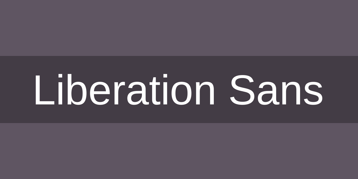 Beispiel einer Liberation Sans Bold-Schriftart